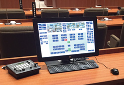 相馬市議事堂内操作卓「議会運営システムNeo」